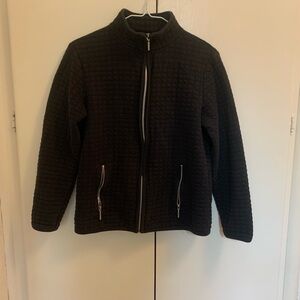 Karen Scott Women's Black Textured Jacket